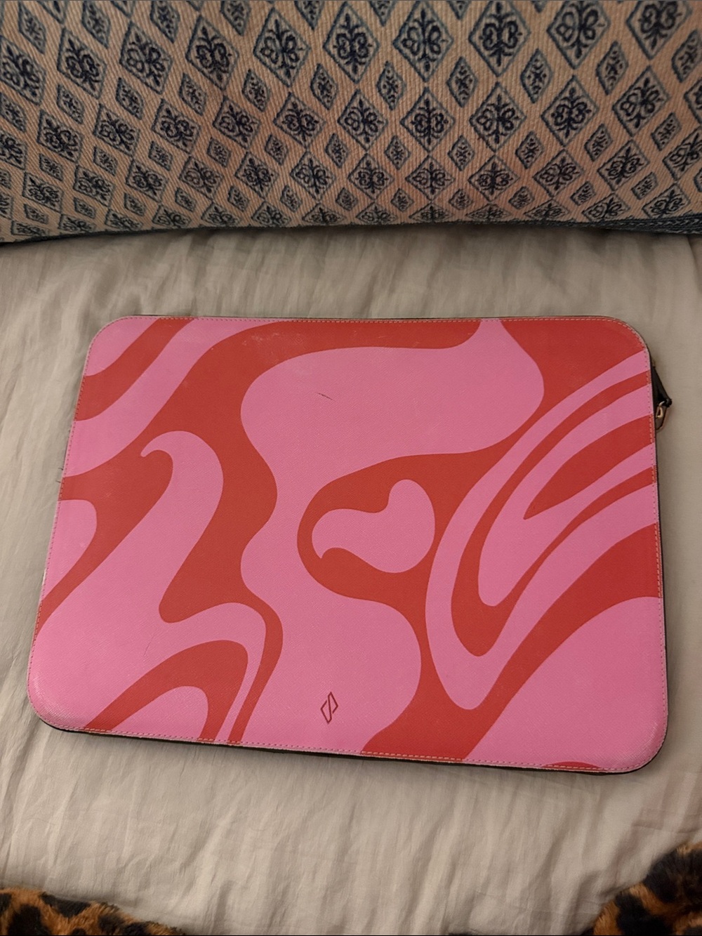Designer Pink & Red Swirl Tablet Sleeve - Contemporary Protective Case
